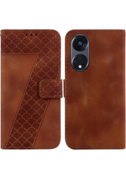 Oppo Phone 8t 5g Için Telefon Kılıfı Kabartmalı Desen Cüzdan Flip Folio Kapak Pu (Yurt Dışından)