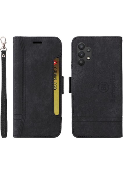 Samsung Galaxy A32 5g Kart Yuvaları Için Kılıf Tpu Deri Manyetik Cüzdan Flip (Yurt Dışından)