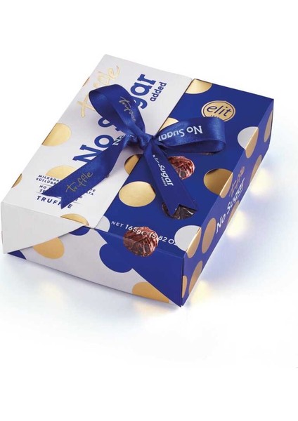 Şeker Ilavesiz Sütlü Bitter Truffle Kutu 165 gr Glutensiz