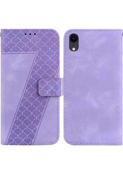 Iphone Xr Cüzdan Pu Deri Kabartmalı Desen Kart Yuvası Flip Telefon Kılıfı (Yurt Dışından)