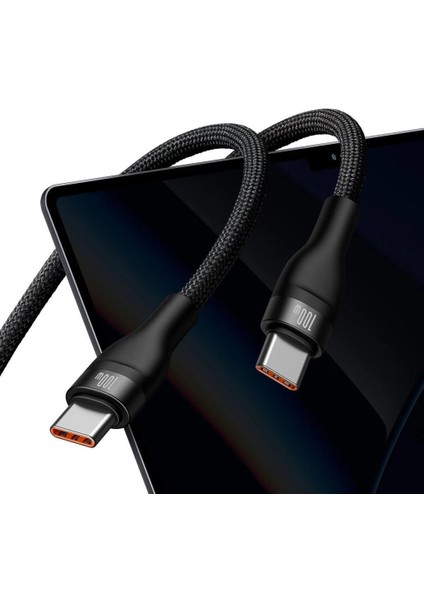 1.5m 100W Mega Hızlı Type To 2x Type C Şarj ve Data Kablosu, Kopmaz Yıpranmaz Type C Kablo