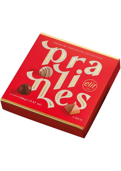 Premium Chocolate Collection Pralines Kırmızı Kutu 104 gr Glutensiz