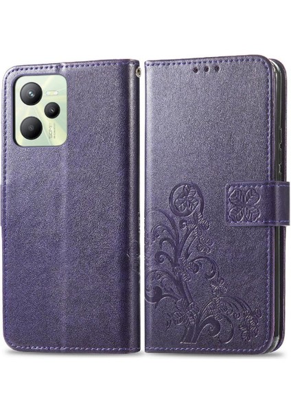 Realme C35 Zarif Iş Kısa Kayış Dört Yapraklı Yonca Durumda (Yurt Dışından)