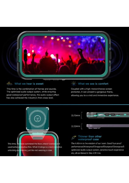 Iphone 15 Için Su Geçirmez IP68 Su Geçirmez Tam 12FT Askeri Inşa (Yurt Dışından) modelleri