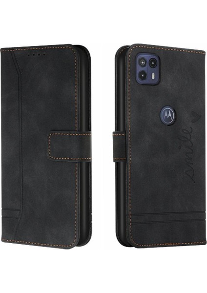 Motorola Moto G50 5g Flip Folio Cüzdan Için Telefon Kılıfı El Kayışı Kart Pu (Yurt Dışından)