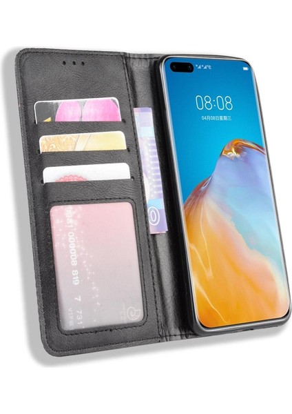 Huawei P40 Pro Manyetik Kapatma Pu Deri Cüzdan Için Kılıf (Yurt Dışından) indirimleri