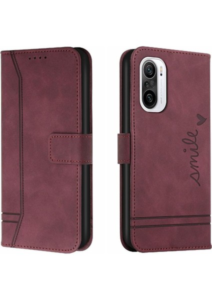 Telefon Kılıfı Için Xiaomi Poco F3 El Kayışı Flip Folio Cüzdan Manyetik Pu (Yurt Dışından)