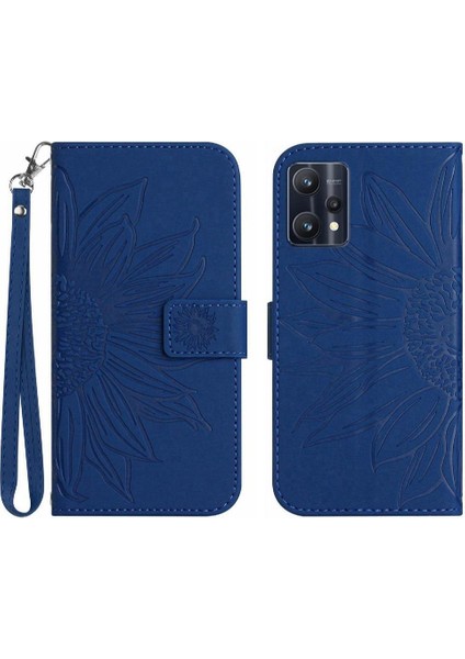 Kart Yuvaları ile Realme 9 4g Için Kılıf Tutucu Flip Cüzdan Telefon Kılıfı Lüks (Yurt Dışından)