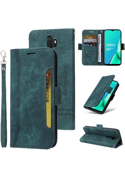 Oppo A9 2020 Kart Yuvaları Için Kılıf Tpu Deri Manyetik Cüzdan Kapak Çevirin (Yurt Dışından)