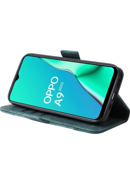 Oppo A9 2020 Kart Yuvaları Için Kılıf Tpu Deri Manyetik Cüzdan Kapak Çevirin (Yurt Dışından)