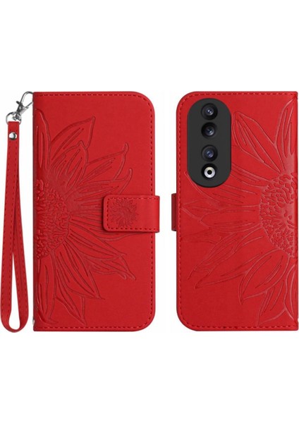 Kart Yuvaları Tutucu Kısa Kayış Flip Cüzdan Telefon Pu ile Onur 90 Için Kılıf (Yurt Dışından)