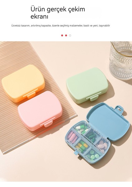 Mini Taşınabilir 6 Bölmeli Hap Saklama Kutusu (Yurt Dışından)