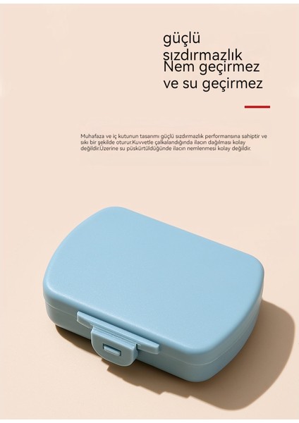 Mini Taşınabilir 6 Bölmeli Hap Saklama Kutusu (Yurt Dışından)