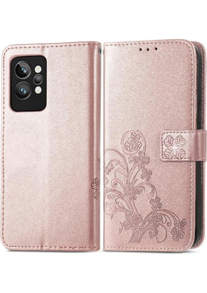 Realme Gt 2 Pro Için Zarif Iş Çevirme Kapağı Dört Yapraklı Yonca (Yurt Dışından)