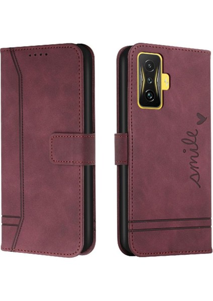 Telefon Kılıfı Için Xiaomi Poco F4 Gt Manyetik Kapatma Flip Folio Cüzdan Pu (Yurt Dışından)
