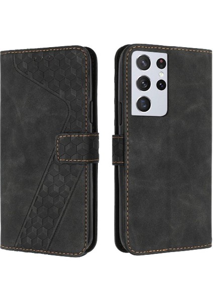 Samsung Galaxy S21 Ultra Cüzdan Flip Için Telefon Kılıfı Folio Kart Yuvaları Kapak (Yurt Dışından)