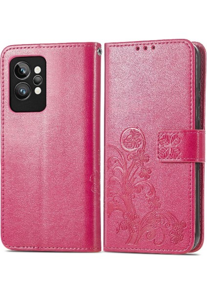 Realme Gt 2 Pro Için Zarif Iş Çevirme Kapağı Dört Yapraklı Yonca (Yurt Dışından)