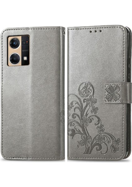 Oppo Case 7 4g Için Kılıf Kapak Çevirin Kılıf Dört Yapraklı Yonca Zarif (Yurt Dışından)