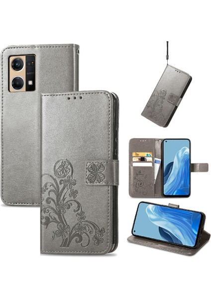 Oppo Case 7 4g Için Kılıf Kapak Çevirin Kılıf Dört Yapraklı Yonca Zarif (Yurt Dışından) fiyatları