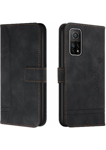 Telefon Kılıfı Için Xiaomi 10T/10T Pro Pu Deri Flip Folio Cüzdan Kart Yuvaları (Yurt Dışından)