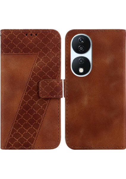 Onur X7B Kart Yuvası Fonksiyonu Için Telefon Kılıfı Flip Folio Kapak Kabartmalı Pu (Yurt Dışından)