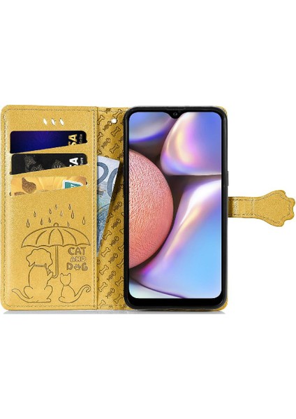 Samsung Galaxy A10S Için Kılıf Kapak Çevirin Darbeye Deri Kılıf Karikatür (Yurt Dışından)