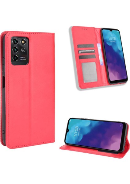 Zte Blade V30 Vita Pu Deri Manyetik Kapatma Cüzdan (Yurt Dışından)