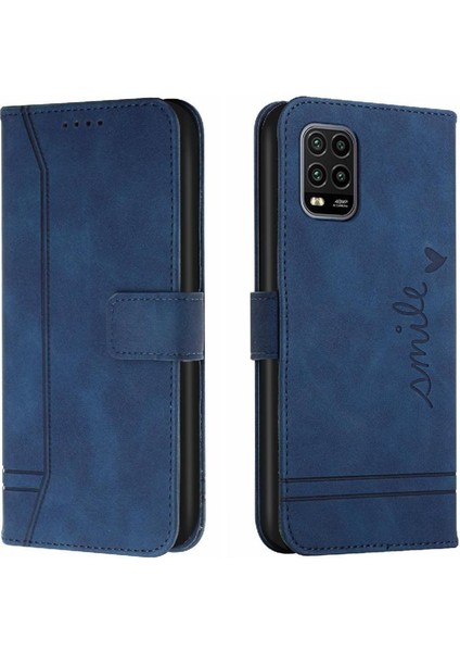 Telefon Kılıfı Için Xiaomi 10 Lite El Kayışı Kart Yuvaları Kapak Pu Deri Flip (Yurt Dışından)