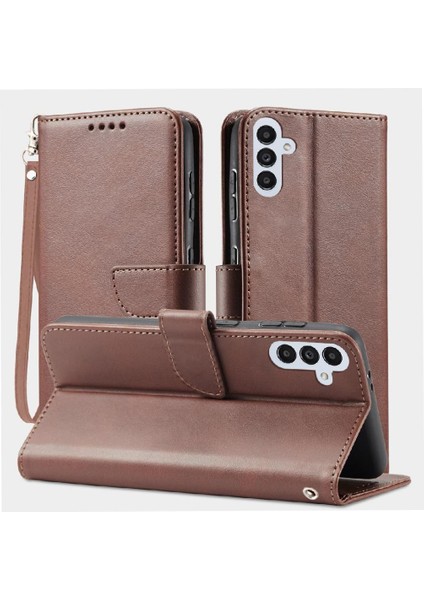 Kart Tutucu Kickstand Manyetik Karbon ile Samsung Galaxy A34 5g Için Kılıf (Yurt Dışından)