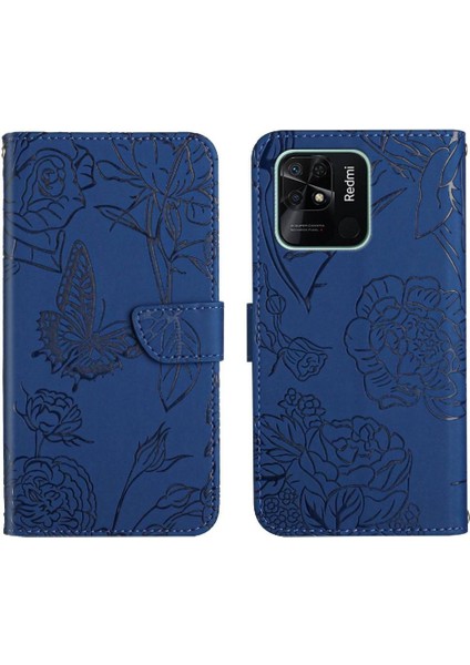 Xiaomi Redmi 10C Için Pu Deri Kapak Çevirin Darbeye Deri Kılıf (Yurt Dışından)