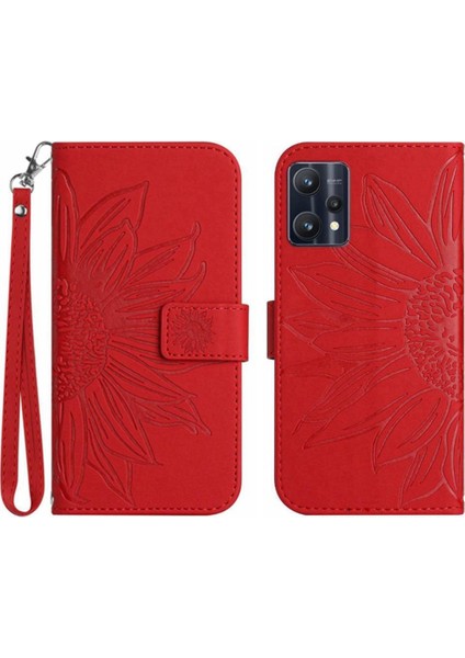 Kart Yuvaları ile Realme 9 4g Için Kılıf Tutucu Flip Cüzdan Telefon Kılıfı Lüks (Yurt Dışından)