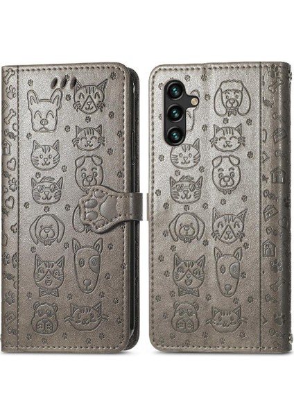 Samsung Galaxy A24 4g Için Kılıf Kısa Kayış Deri Kılıf Karikatür Hayvanlar (Yurt Dışından)