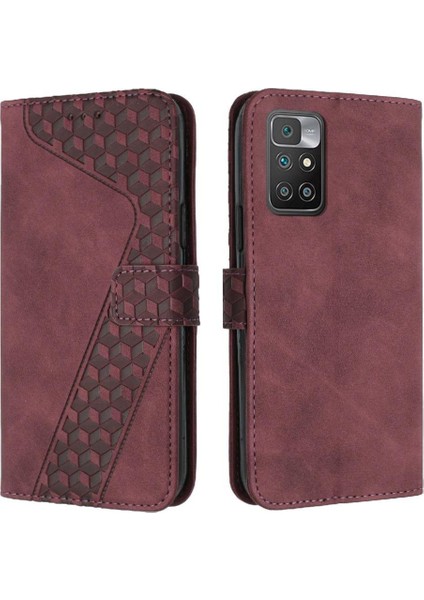 Telefon Kılıfı Için Xiaomi Redmi 10 4g Cüzdan Flip Folio Kart Yuvaları Kapak (Yurt Dışından)