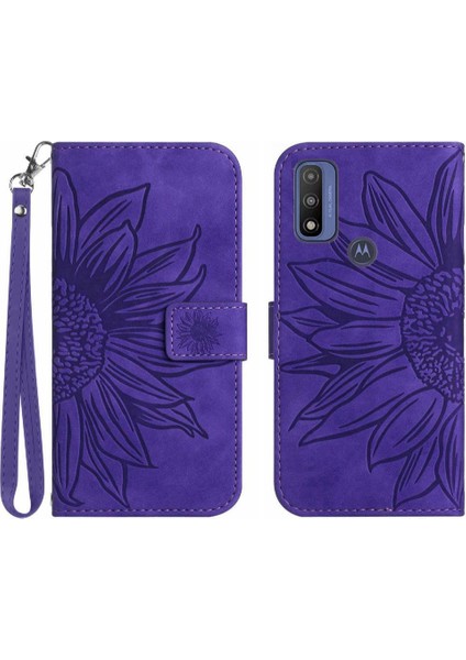 Motorola Moto G Saf 2021 Flip Cüzdan Telefon Kılıfı Için Kılıf ile Lüks Pu (Yurt Dışından)