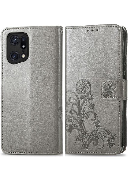 Oppo Bulmak Için Kılıf X5 Pro Deri Kılıf Kısa Kayış Kapak Kapak Dört Yaprak (Yurt Dışından)