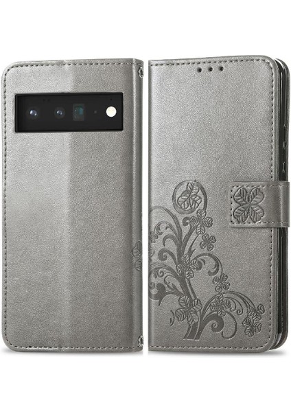 Google Piksel 6 Flip Kapak Dört Yapraklı Yonca Zarif Iş Için Kılıf (Yurt Dışından)