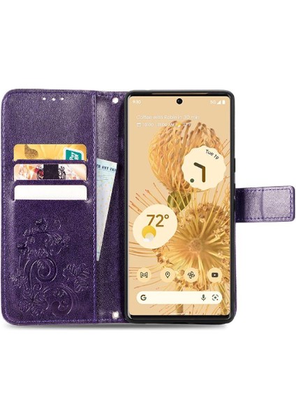 Google Piksel 6 Flip Kapak Dört Yapraklı Yonca Zarif Iş Için Kılıf (Yurt Dışından) fırsatları