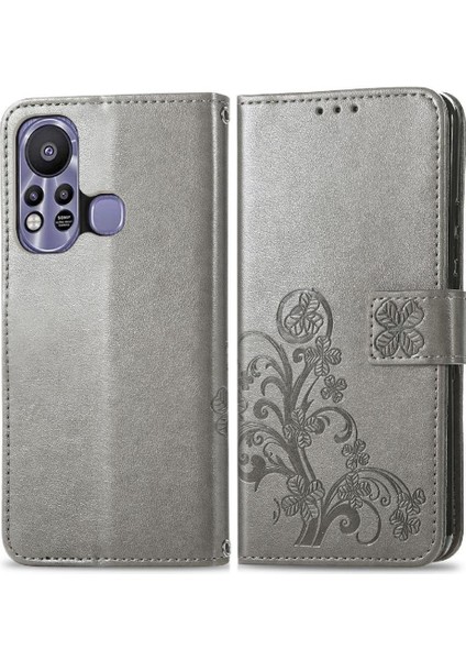 Infinix Sıcak 11S Flip Kapak Dört Yapraklı Yonca Zarif Iş Için Kılıf (Yurt Dışından)