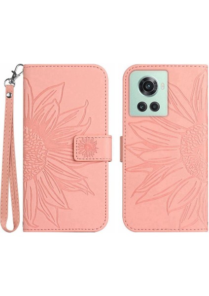 Oneplus 10R Kabartmalı Ayçiçeği Flip Cüzdan Telefon Kılıfı Için Kılıf Lüks Pu (Yurt Dışından)