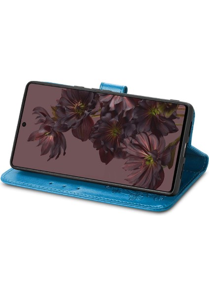 Google Piksel 7 Pro Dört Yapraklı Yonca Flip Kapak Kılıf Için Kılıf Kısa (Yurt Dışından)