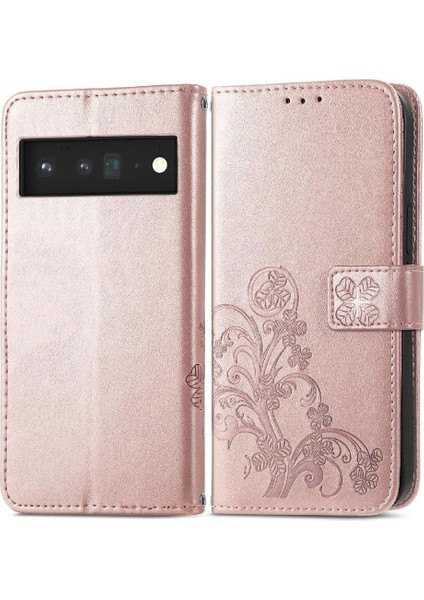 Google Piksel 6 Flip Kapak Dört Yapraklı Yonca Zarif Iş Için Kılıf (Yurt Dışından)