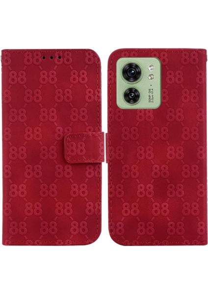 Motorola Kenar 40 Kickstand Pu Deri Cüzdan Kapak Kartı 8 Için Telefon Kılıfı (Yurt Dışından)