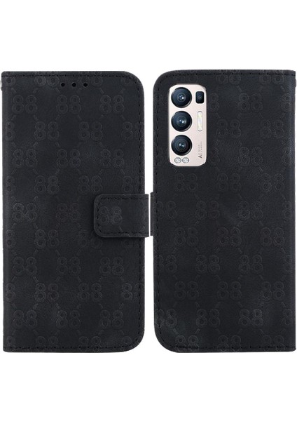 Oppo Phone 5 Pro Artı Cüzdan Kapak Için Telefon Kılıfı Çift 8 Kabartmalı Pu Kart (Yurt Dışından)