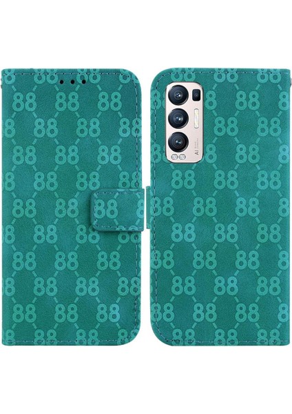 Oppo Phone 5 Pro Artı Cüzdan Kapak Için Telefon Kılıfı Çift 8 Kabartmalı Pu Kart (Yurt Dışından)