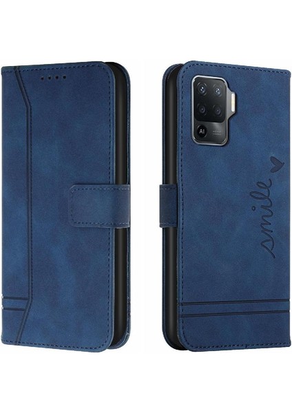 Oppo Phone 5 Lite Için Telefon Kılıfı Kart Yuvaları Kapak Pu Deri El Kayışı (Yurt Dışından)