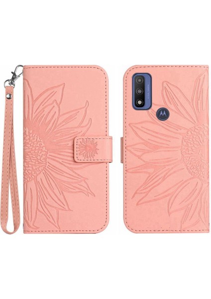 Motorola Moto G Saf 2021 Flip Cüzdan Telefon Kılıfı Için Kılıf ile Lüks Pu (Yurt Dışından)