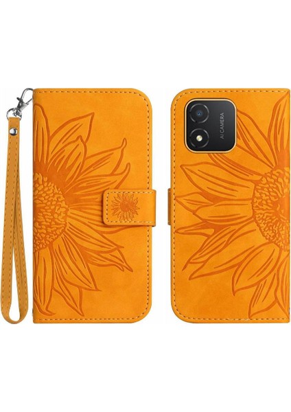 Onur Için Kılıf X5 4g Kısa Kayış Flip Cüzdan Telefon Kılıfı Kart Yuvaları ile Pu (Yurt Dışından)