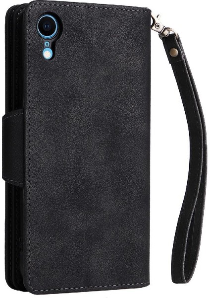 Iphone Xr Kart Tutucu Fermuar Cüzdan Kapak El Kayışı Deri (Yurt Dışından)