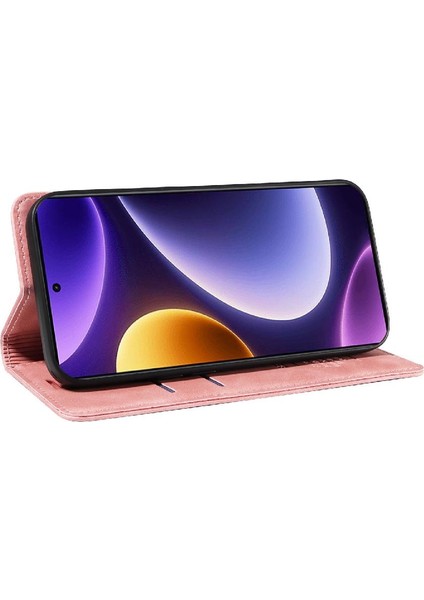 Xiaomi Poco F5 Manyetik Folio Cüzdan Pu Deri Koruyucu Kılıf (Yurt Dışından)