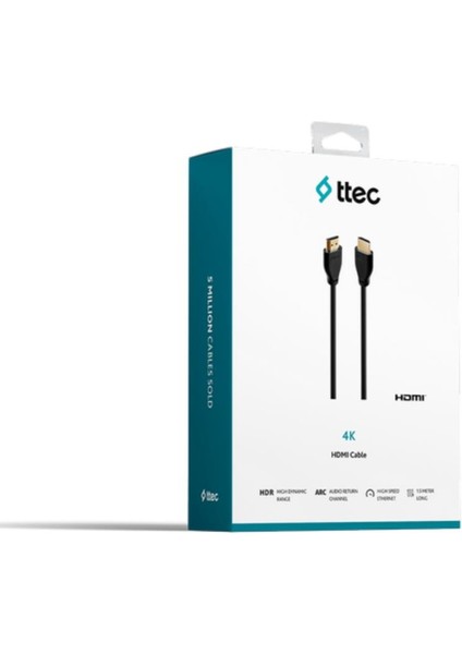1.5 Metre 60Hz 4K Hdmi Kablo, Yüksek Çözünürlüklü Görüntü Aktarım Kablosu, 3D Destekli Kablo fiyatları
